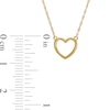 Thumbnail Image 2 of Puff Heart Outline Necklace in 10K Gold