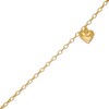 Thumbnail Image 0 of Puff Heart Charm Bracelet in 10K Gold - 7.25"