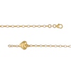 Thumbnail Image 2 of Puff Heart Charm Bracelet in 10K Gold - 7.25"