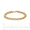 6.8mm Rolo Chain Bracelet in Hollow 14K Gold - 8"