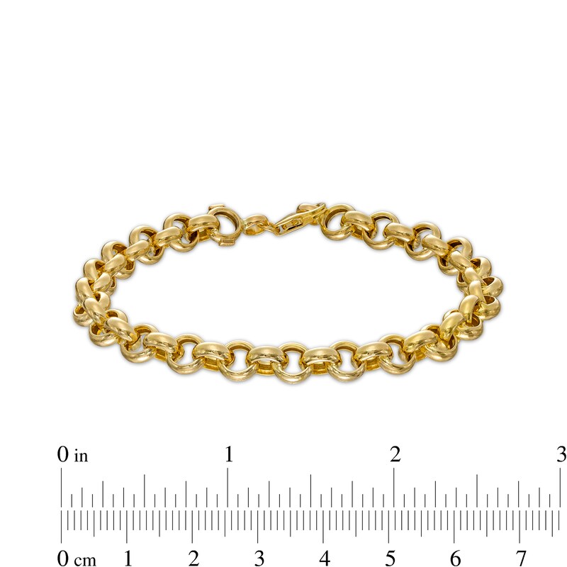 6.8mm Rolo Chain Bracelet in Hollow 14K Gold - 8"