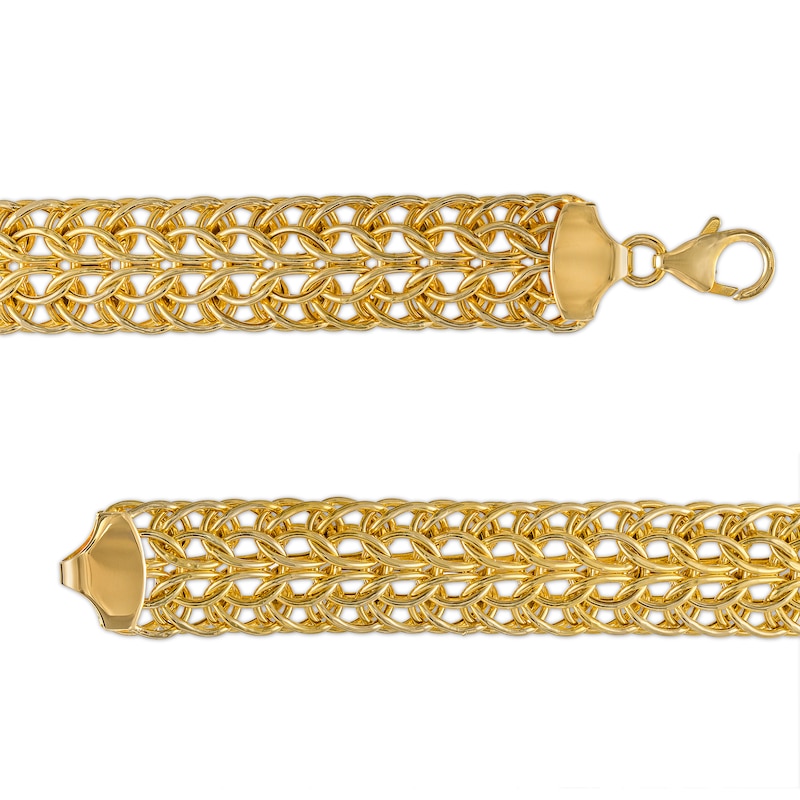 Main Image 3 of 12.3mm Sedusa Link Chain Bracelet in Hollow 14K Gold - 8"