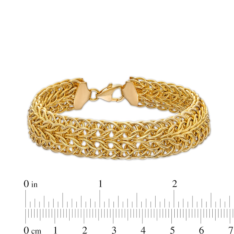 Main Image 4 of 12.3mm Sedusa Link Chain Bracelet in Hollow 14K Gold - 8"