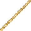 Thumbnail Image 1 of 4.15mm Interlocking Triple Row Link Chain Bracelet in Hollow 14K Gold - 7.25"