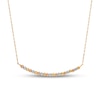 Thumbnail Image 1 of Diamond-Cut Bead Alternating Curved Bar Necklace in 14K Tri-Tone Gold - 17"