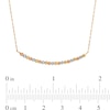 Thumbnail Image 3 of Diamond-Cut Bead Alternating Curved Bar Necklace in 14K Tri-Tone Gold - 17"