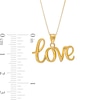 Thumbnail Image 3 of Cursive "love" Pendant in 14K Gold