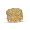 Thumbnail Image 0 of Multi-Row Rope Chain with Twist Ribbon Border Ring in 10K Gold - Size 7