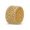 Thumbnail Image 3 of Multi-Row Rope Chain with Twist Ribbon Border Ring in 10K Gold - Size 7