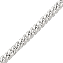 Men's 7.4mm Cuban Curb Chain Necklace in Hollow 10K White Gold - 22"