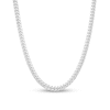 Thumbnail Image 2 of Men's 7.4mm Cuban Curb Chain Necklace in Hollow 10K White Gold - 22"