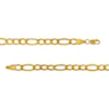 Thumbnail Image 4 of Men's 5.8mm Figaro Chain Bracelet in Hollow 14K Gold - 9"