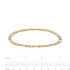 Thumbnail Image 4 of Men's 5.8mm Figaro Chain Bracelet in Hollow 14K Gold - 9"