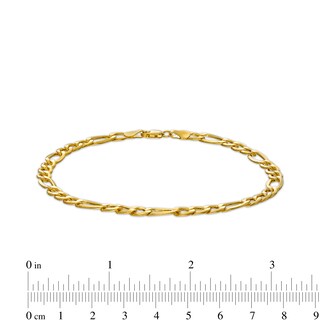 Men's 5.8mm Figaro Chain Bracelet in Hollow 14K Gold - 9"