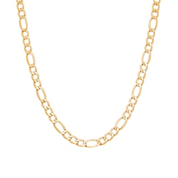 Men's 5.8mm Figaro Chain Necklace in Hollow 14K Gold - 26"
