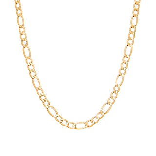 Men's 5.8mm Figaro Chain Necklace in Hollow 14K Gold