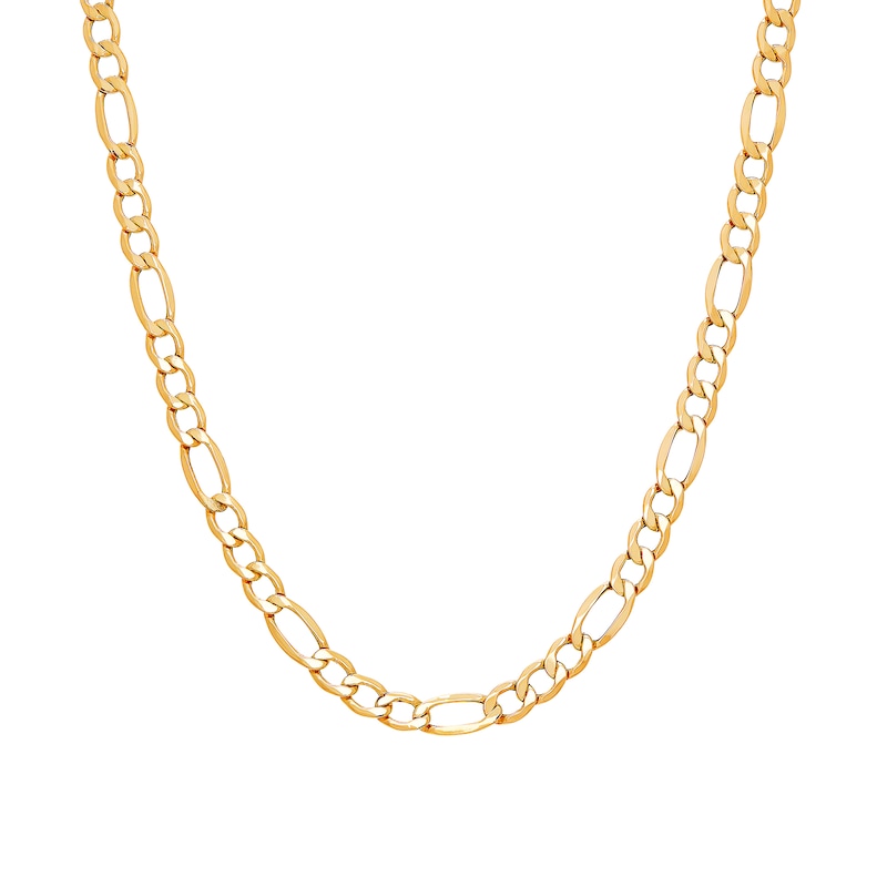 Men's 5.8mm Figaro Chain Necklace in Hollow 14K Gold