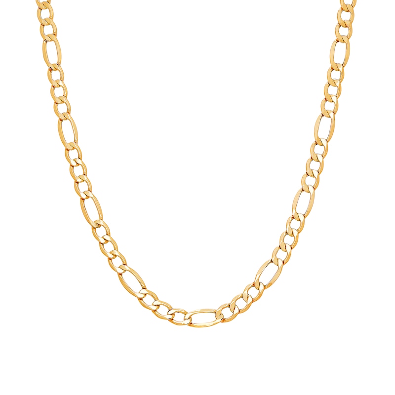 Men's 5.8mm Figaro Chain Necklace in Hollow 14K Gold