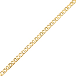Men's 7.0mm Curb Chain Bracelet in Hollow 14K Gold - 9&quot;