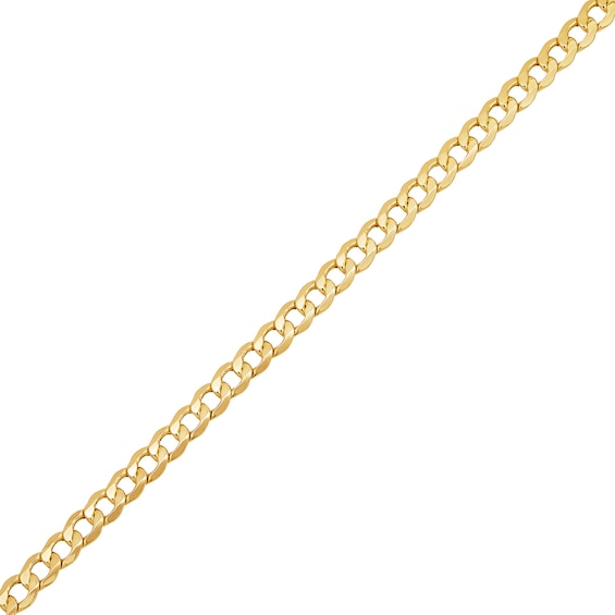 Men's 7.0mm Curb Chain Bracelet in Hollow 14K Gold - 9"