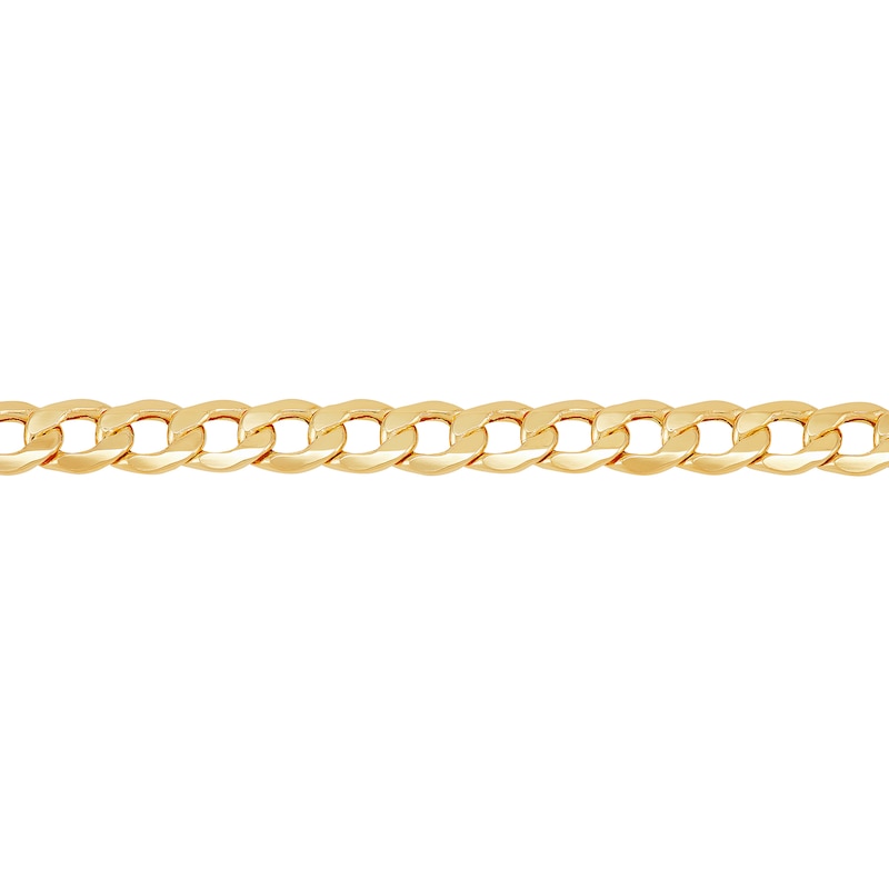 Main Image 2 of Men's 7.0mm Curb Chain Bracelet in Hollow 14K Gold - 9"