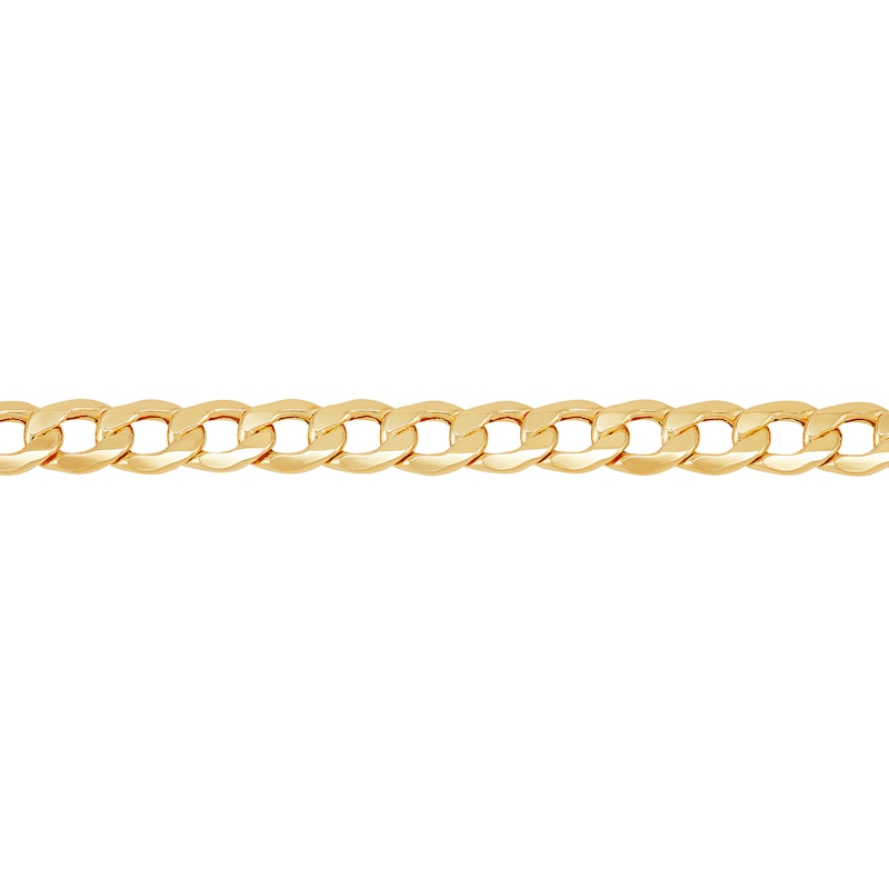 Men's 7.0mm Curb Chain Bracelet in Hollow 14K Gold - 9"|Peoples Jewellers