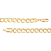 Thumbnail Image 3 of Men's 7.0mm Curb Chain Bracelet in Hollow 14K Gold - 9"
