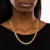 Thumbnail Image 2 of Men's 7.0mm Curb Chain Necklace in Hollow 14K Gold - 22"