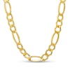 Thumbnail Image 1 of Men's 7.2mm Figaro Chain Necklace in Hollow 14K Gold - 22"