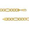 Thumbnail Image 4 of Men's 7.2mm Figaro Chain Necklace in Hollow 14K Gold - 22"
