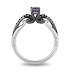 Thumbnail Image 3 of Enchanted Disney Villains Ursula Amethyst and 0.23 CT. T.W. Black Diamond Promise Ring in Sterling Silver
