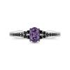 Thumbnail Image 3 of Enchanted Disney Villains Ursula Amethyst and 0.23 CT. T.W. Black Diamond Promise Ring in Sterling Silver