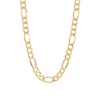Thumbnail Image 1 of Men's 9.0mm Figaro Chain Necklace in Hollow 10K Gold - 26"