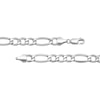 Thumbnail Image 2 of Men's 7.2mm Figaro Chain Necklace in Hollow 14K White Gold - 22"