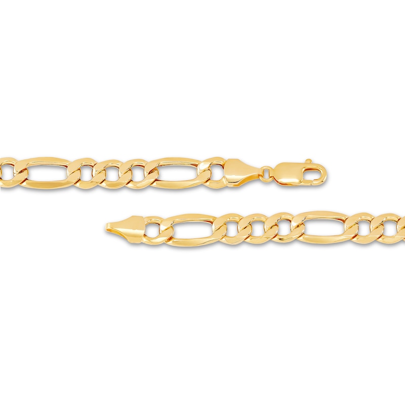 Men's 9.0mm Figaro Chain Necklace in Hollow 10K Gold - 28"