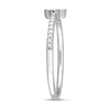 Thumbnail Image 3 of 0.045 CT. T.W. Diamond Clover Promise Ring in Sterling Silver