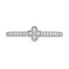 Thumbnail Image 4 of 0.045 CT. T.W. Diamond Clover Promise Ring in Sterling Silver