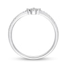 Thumbnail Image 5 of 0.045 CT. T.W. Diamond Clover Promise Ring in Sterling Silver