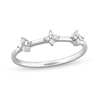 Thumbnail Image 0 of 0.08 CT. T.W. Diamond Trio Promise Ring in Sterling Silver