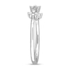 Thumbnail Image 2 of 0.08 CT. T.W. Diamond Trio Promise Ring in Sterling Silver