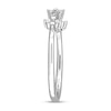 Thumbnail Image 3 of 0.08 CT. T.W. Diamond Trio Promise Ring in Sterling Silver