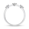 Thumbnail Image 5 of 0.08 CT. T.W. Diamond Trio Promise Ring in Sterling Silver
