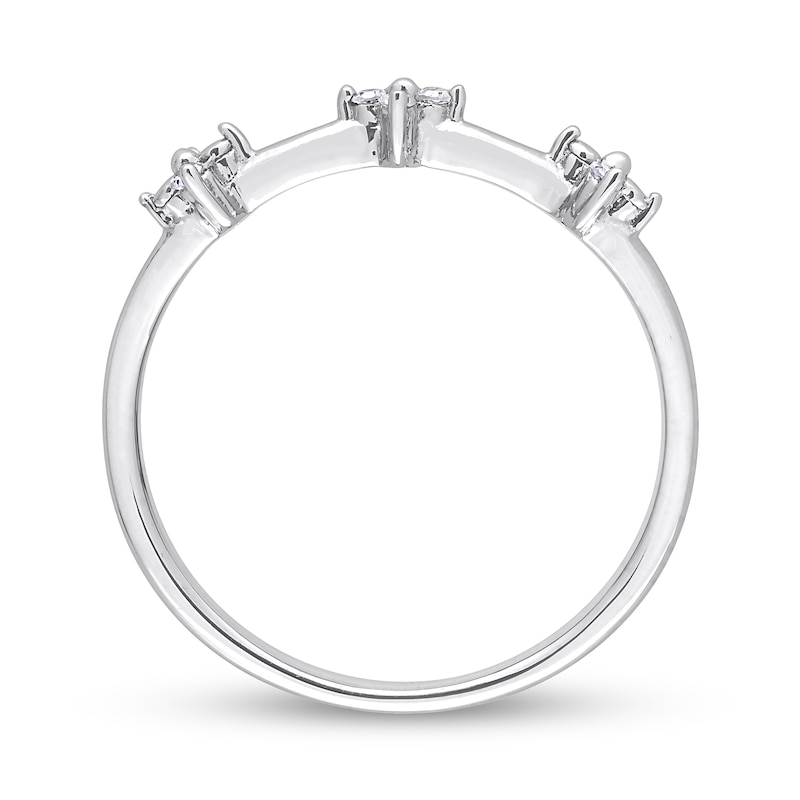 0.08 CT. T.W. Diamond Trio Promise Ring in Sterling Silver