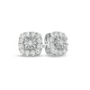 0.52 CT. T.W. Diamond Cushion-Shaped Frame Stud Earrings in Sterling Silver