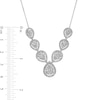 Thumbnail Image 3 of 2.00 CT. T.W. Composite Pear-Shaped Diamond Frame Necklace in 10K White Gold