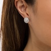 Thumbnail Image 2 of 1.00 CT. T.W. Composite Diamond Stud Earrings in 10K White Gold
