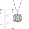 0.50 CT. T.W. Composite Cushion-Shaped Diamond Pendant in 10K White Gold