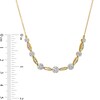 1.00 CT. T.W. Diamond Alternating Necklace in 10K Gold