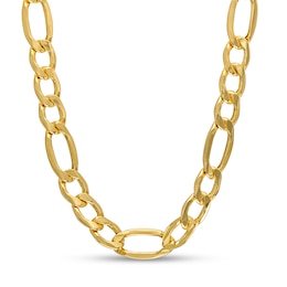 Men's 5.8mm Figaro Chain Necklace in Hollow 14K Gold - 22&quot;
