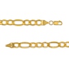 Thumbnail Image 4 of Men's 5.8mm Figaro Chain Necklace in Hollow 14K Gold - 22"